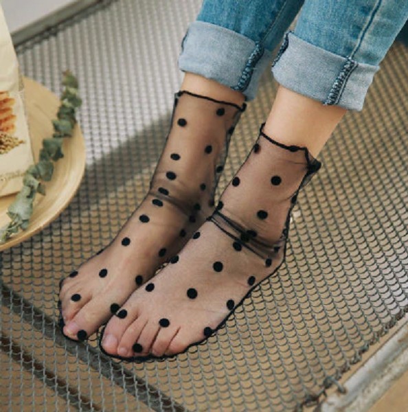 Meias de nylon com padrão 2