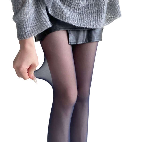 Meias de nylon ultrafinas e transparentes para mulheres azul escuro