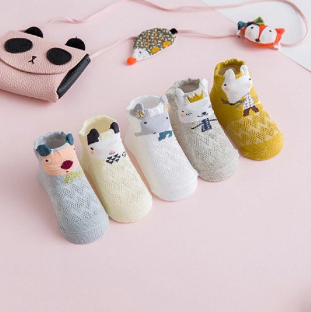 Meias de tornozelo para meninas com animais - 5 pares 12-24 meses 1