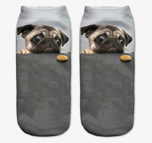 Meias de tornozelo para senhoras com cães 2