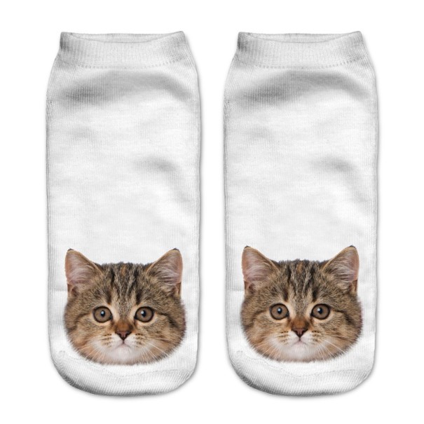 Meias femininas - Cabeça de gato 5