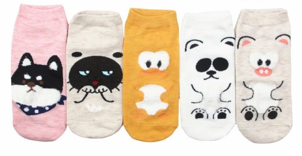 Meias femininas com animais - 5 pares 2