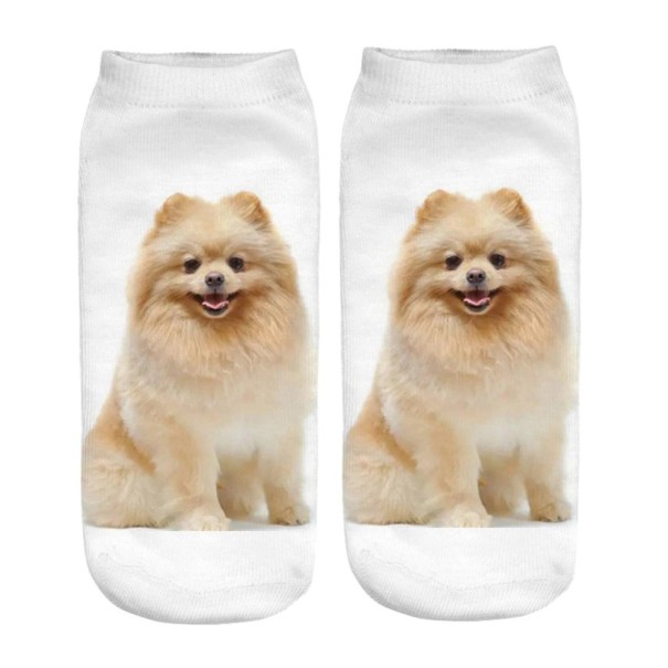 Meias femininas com estampado de cães 1