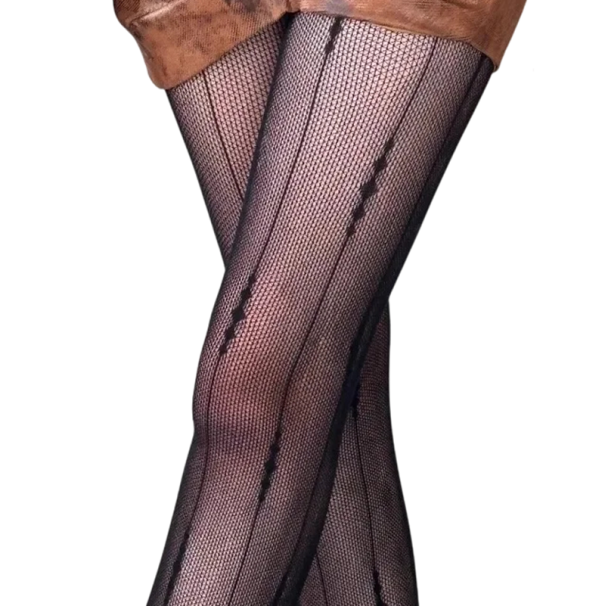 Meias femininas transparentes Meias rendadas com riscas Meias sexy para vestidos Fantasia Roupa nocturna Lingerie elegante Moda preto