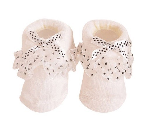 Meias giras para meninas branco