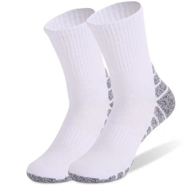 Meias moldadoras de esqui para homens e mulheres Meias quentes de inverno com absorção de suor Meias respiráveis para esqui branco 43-47