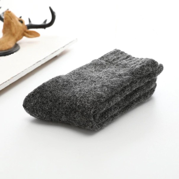 Meias quentes para homem cinzento escuro