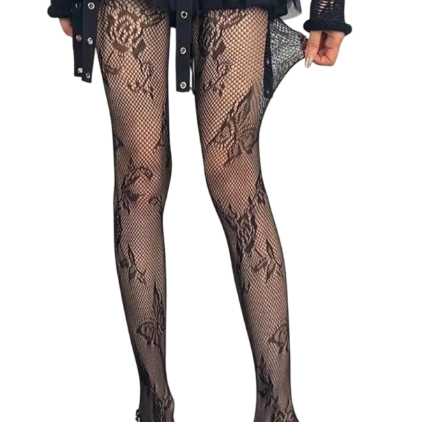 Meias transparentes femininas Meias rendadas com borboletas Meias sexy elegantes para fantasia Para vestidos de noite Roupa íntima romântica preto