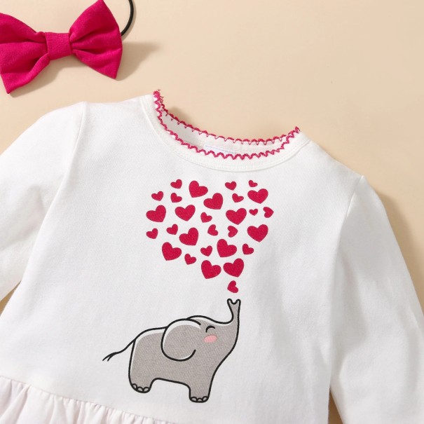 Meisjes baby jumpsuit met hartjes T2720