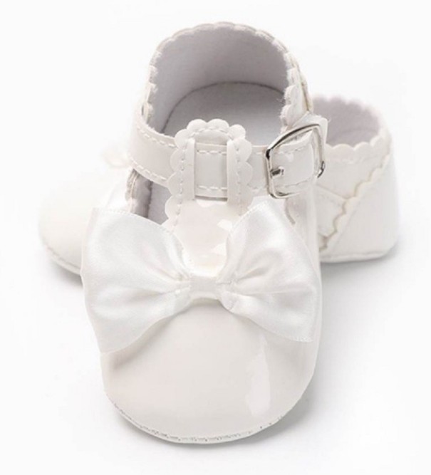 Meisjes ballerina&#39;s van lakleer A82 wit 6-12 maanden