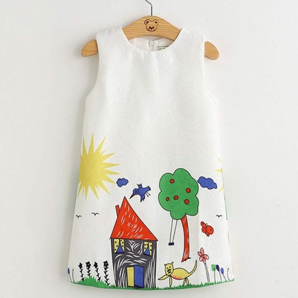 Meisjes beschilderde jurk 3