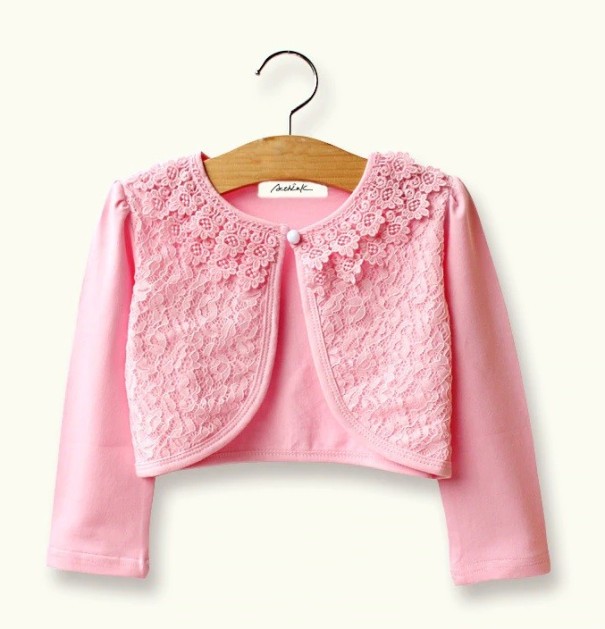 Meisjes bruidsbolero J1279 roze 3