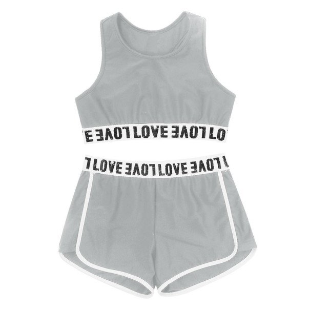 Meisjes crop top en shorts L1294 10 E