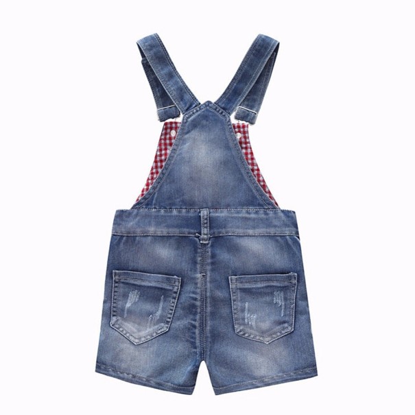 Meisjes denim shorts met bib