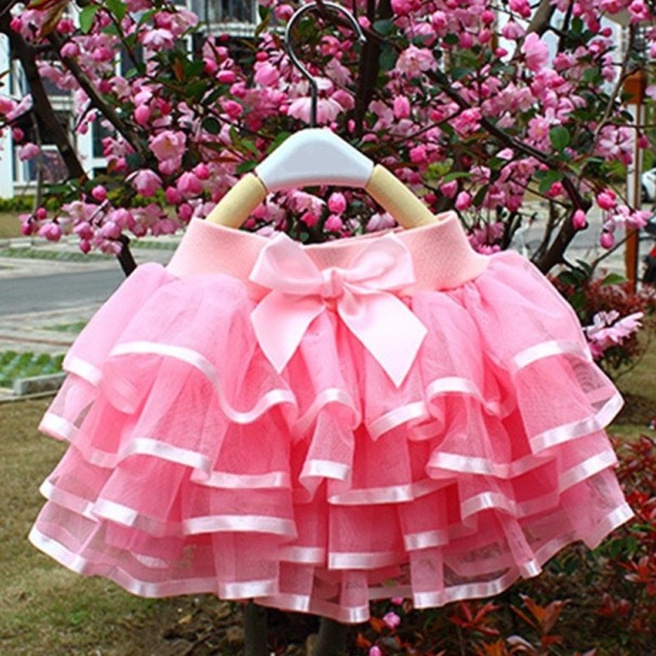 Meisjes gelaagde rok L994 roze 5