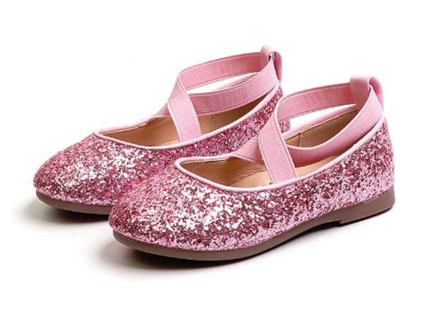 Meisjes glitter ballerina&#39;s A776 roze 29