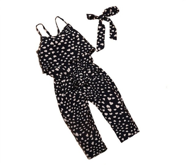 Meisjes jumpsuit met hartjes L1233 2