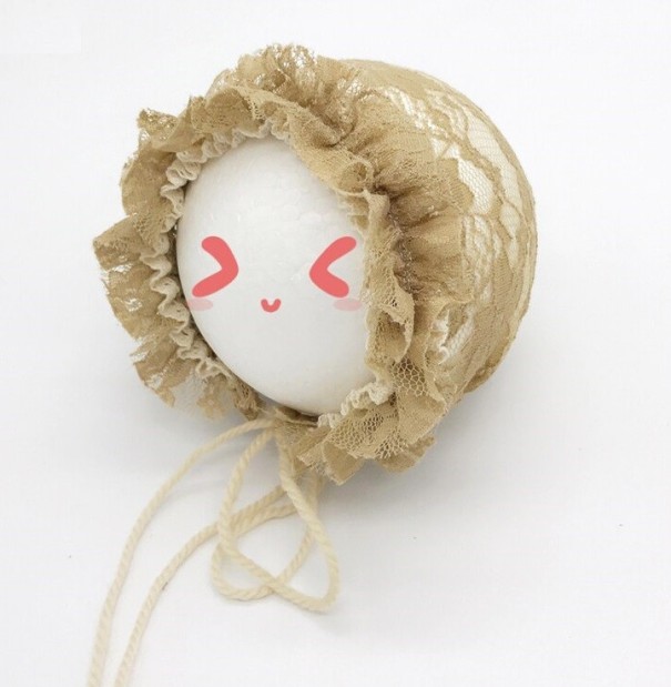 Meisjes kanten hoed Melissa kaki