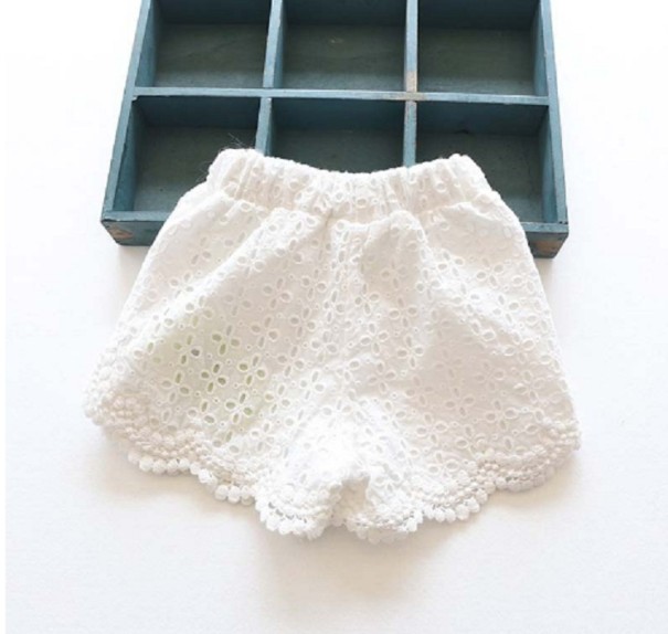 Meisjes kanten short J1888 wit 7