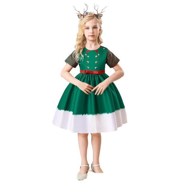 Meisjes kerstjurken 8-9 jaar 4