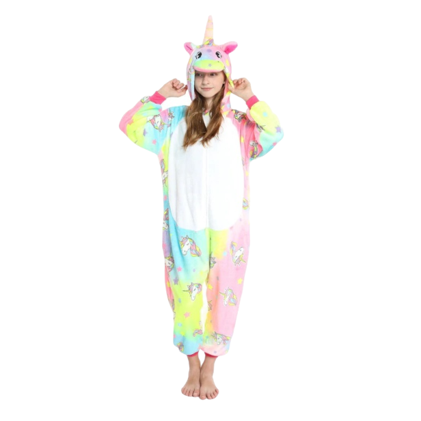 Meisjes kleurrijke eenhoorn jumpsuit 5-6 jaar 5