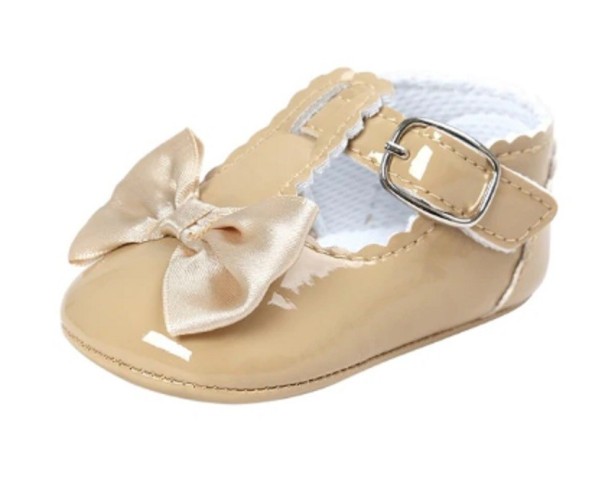 Meisjes lakleren pantoffels beige 12-18 maanden