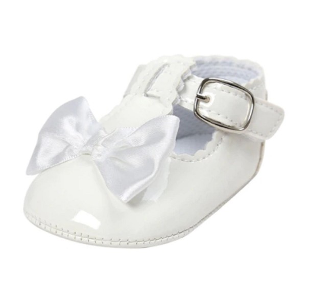 Meisjes lakleren pantoffels wit 6-12 maanden