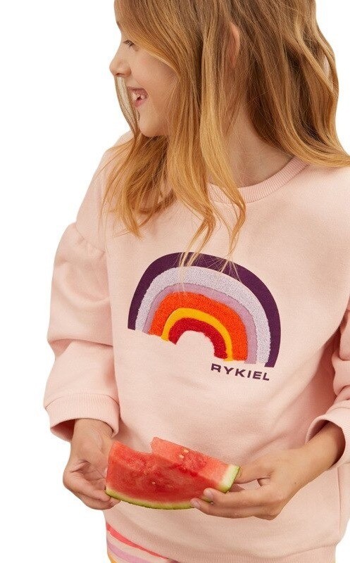 Meisjes regenboog sweatshirt L565 12-24 maanden