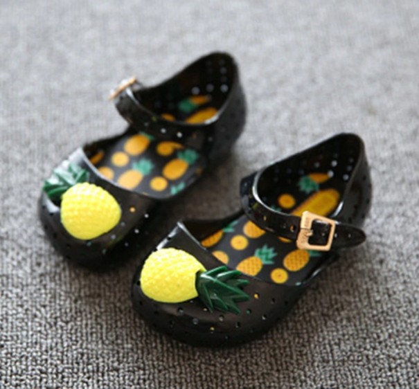 Meisjes rubberen sandalen A1097 zwart 24