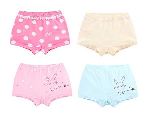 Meisjes slips met print - 4 stuks 10 B