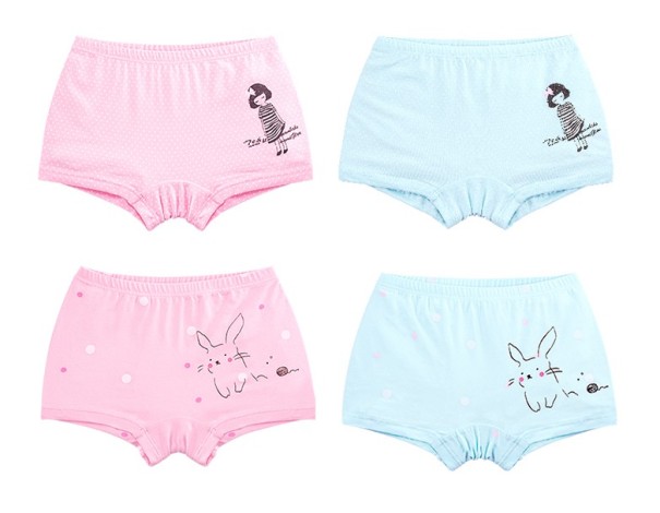 Meisjes slips met print - 4 stuks 10 C