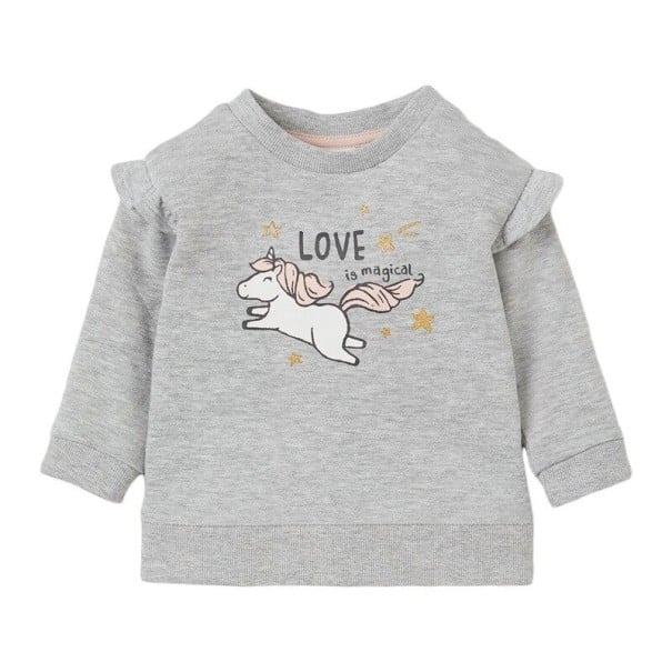 Meisjes sweatshirt L574 grijs 4