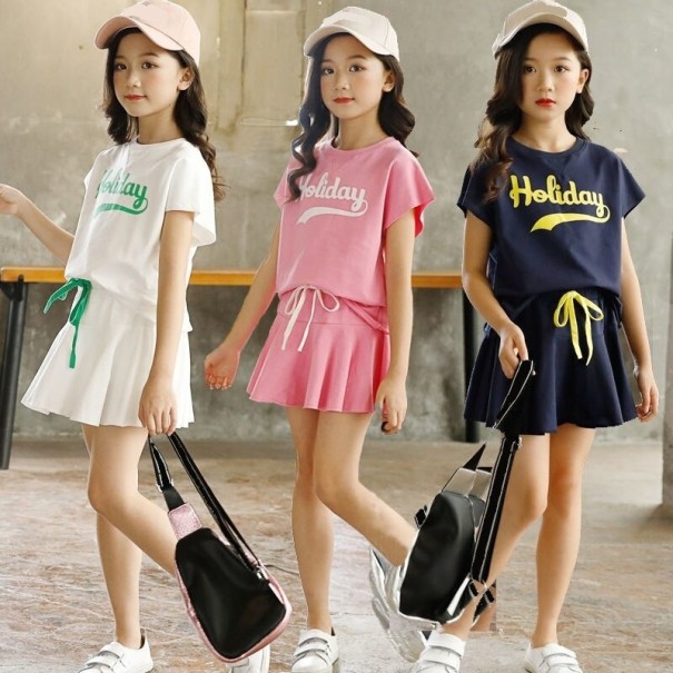 Meisjes T-shirt en rok L1186