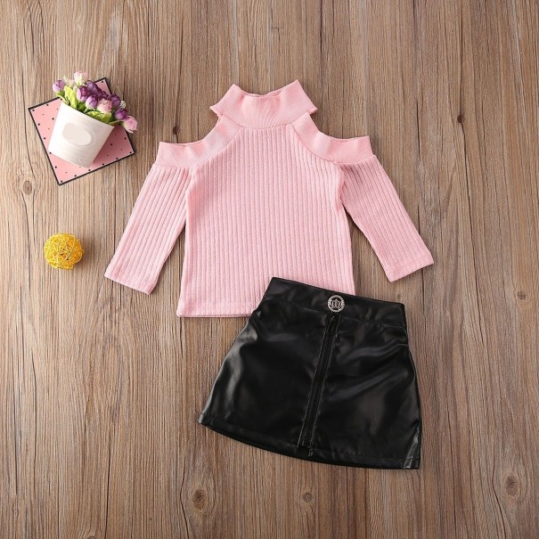 Meisjes T-shirt en rok L1201 3