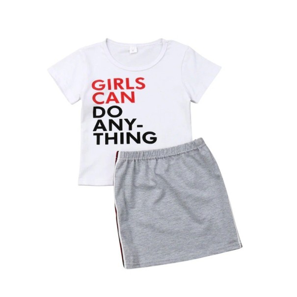 Meisjes T-shirt en rok L1293 4