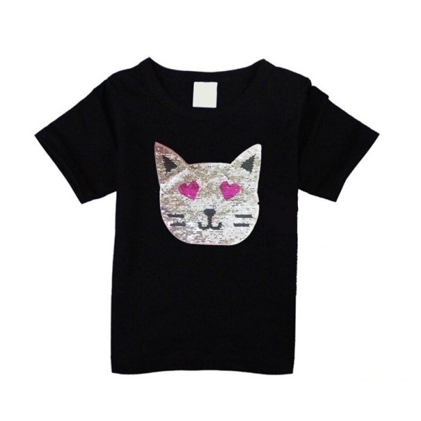 Meisjes T-shirt met kat J465 8 H