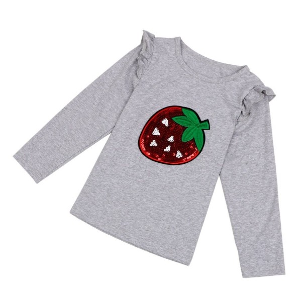 Meisjes T-shirt met lange mouwen B1628 grijs 3