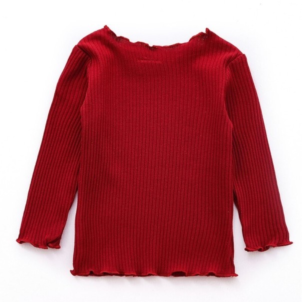 Meisjes T-shirt met lange mouwen T2517 donkerrood 3