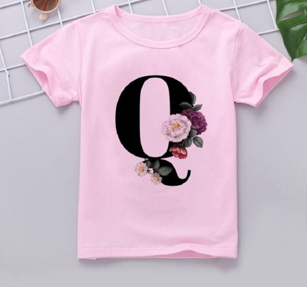 Meisjes T-shirt met letter B1564 9 Q