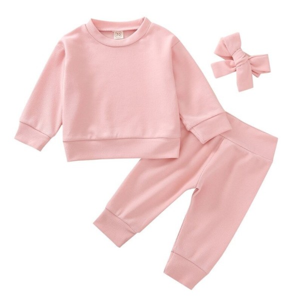 Meisjes trainingspak L1485 roze 6-12 maanden