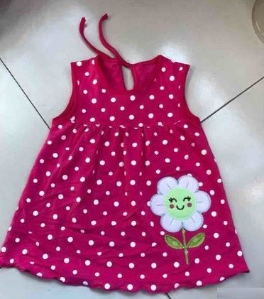 Meisjes zomerjurk met stippen J618