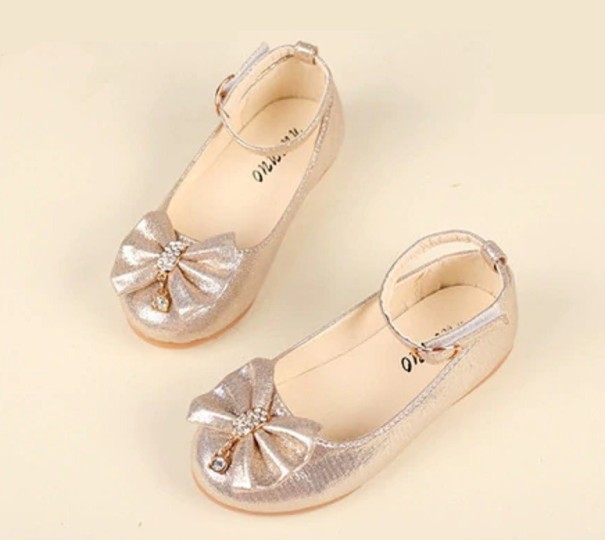 Meisjesballerina's met strik goud 20,5