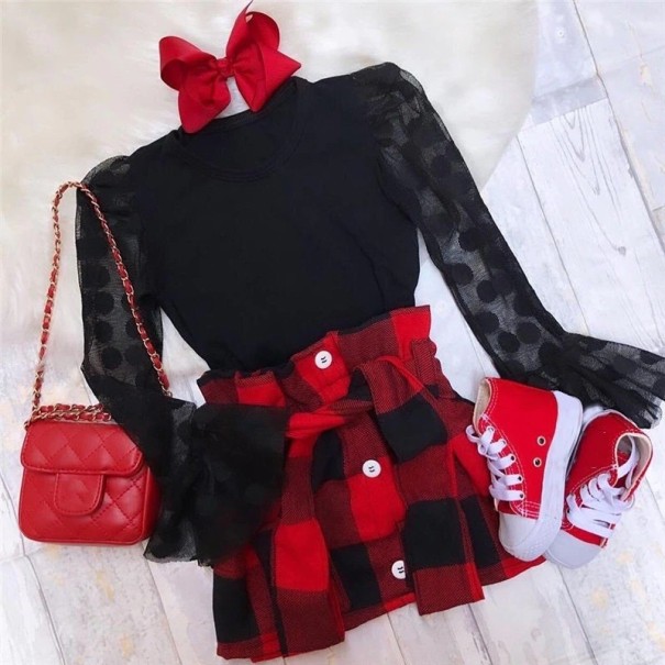 Meisjesblouse en rok L1210