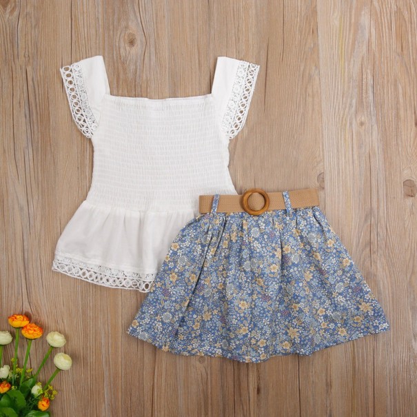 Meisjesblouse en rok L1424