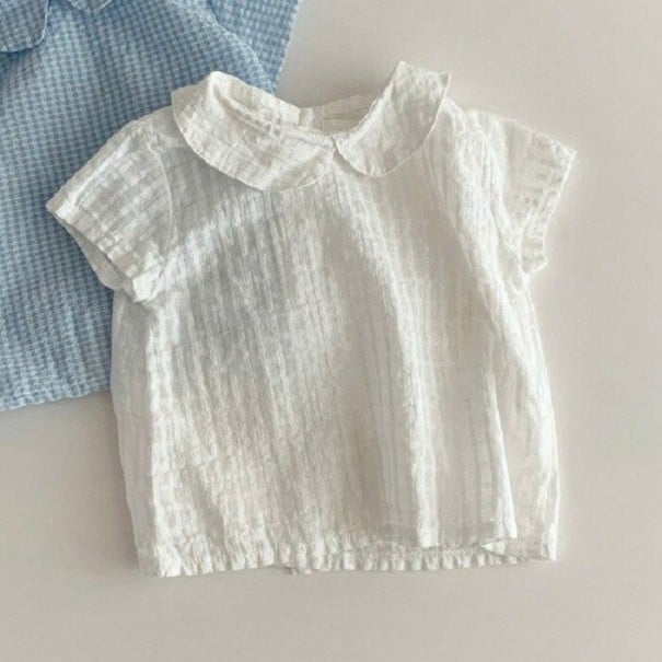 Meisjesblouse L1782 wit 0-6 maanden
