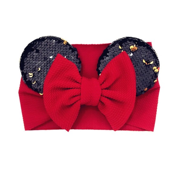Meisjeshoofdband met strik rood