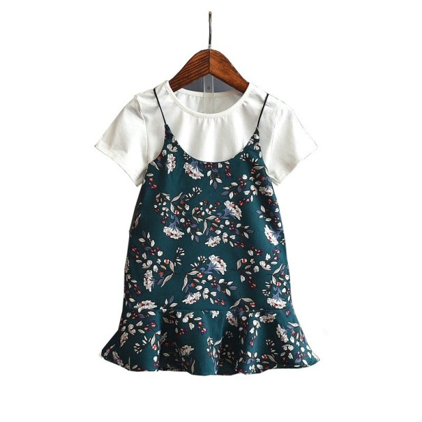 Meisjesjurk en T-shirt N100