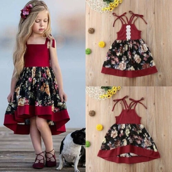 Meisjesjurk met bloemen N360