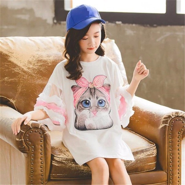 Meisjesjurk met print N101 6 A