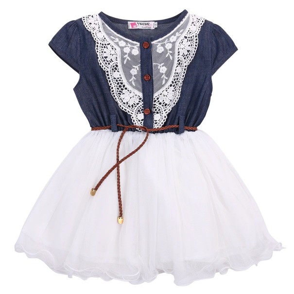 Meisjesjurk met tule rok N98 wit 4